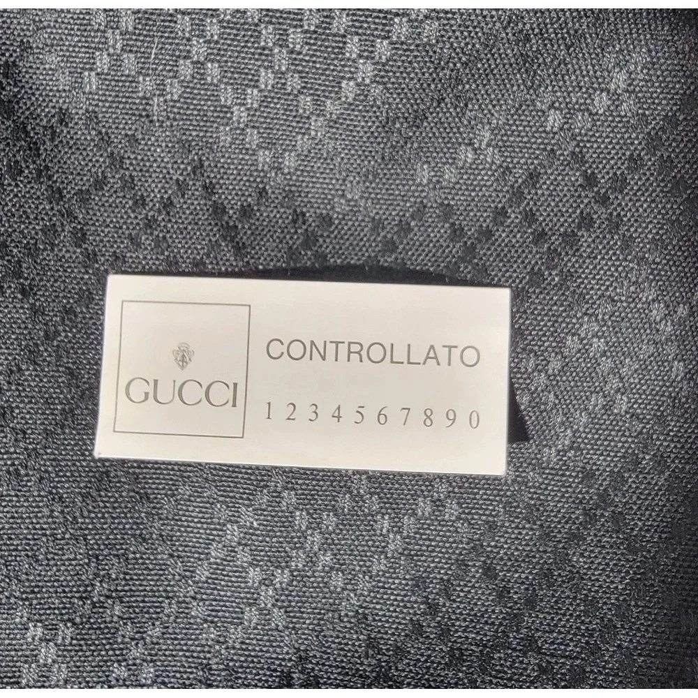 Authentic Vintage Gucci Black Nylon Travel Weekender Bag Made Italy COA